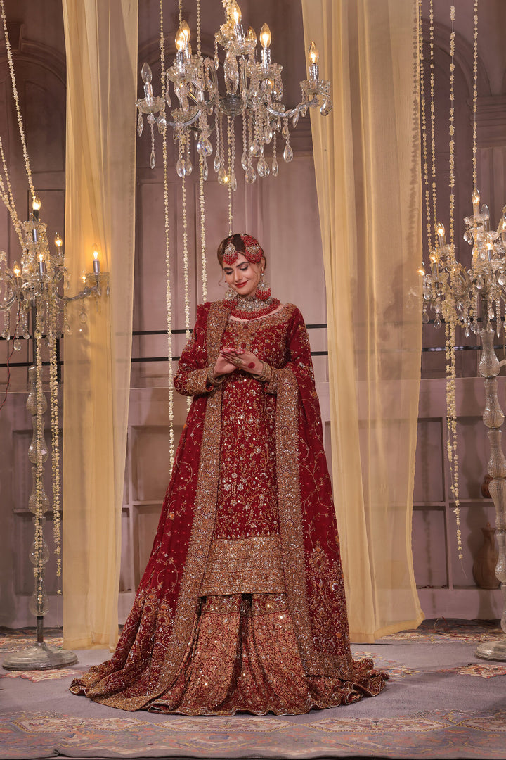 Red Farshi Luxury Bridal -BW-25