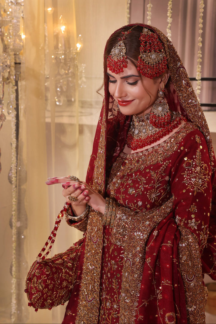 Red Farshi Luxury Bridal -BW-25