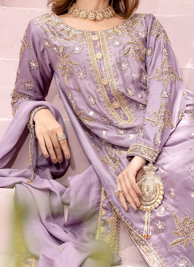Hand Embellished 3pc Outfit - FW-03