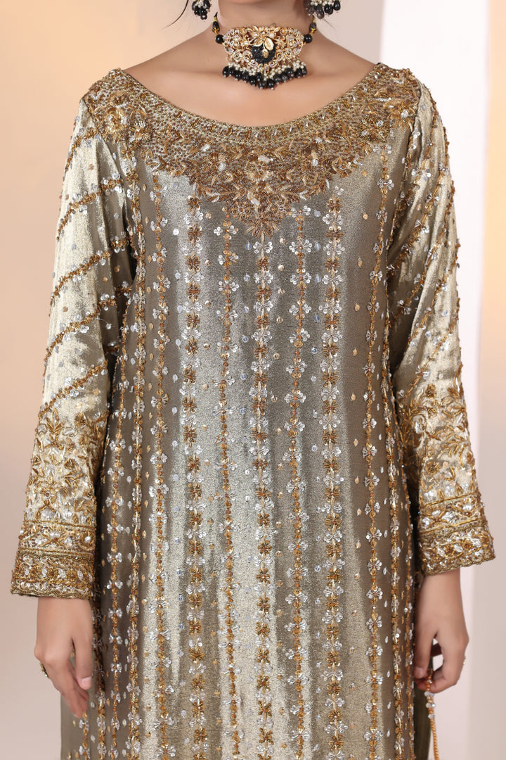 Luxury Hand Embellished 3pc -  FW-27
