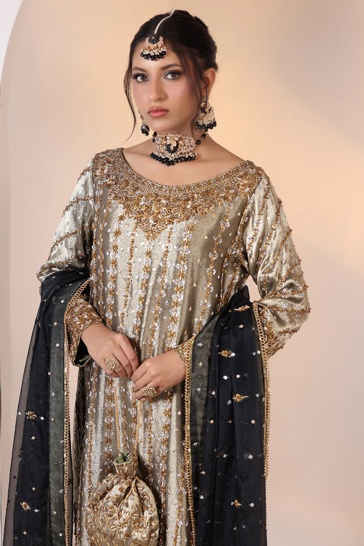 Luxury Hand Embellished 3pc -  FW-27