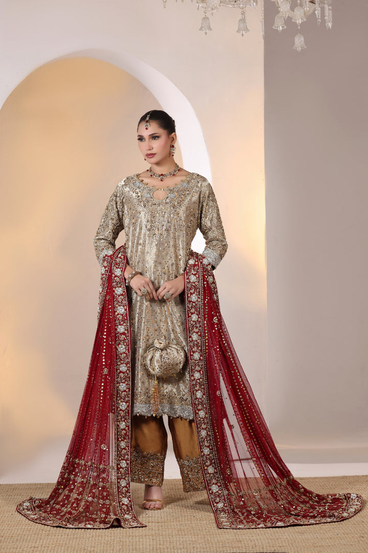Luxury Hand Embellished 3pc -  FW-26