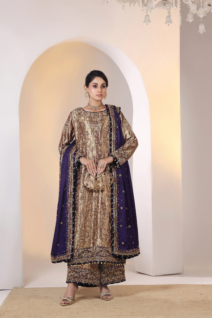 Luxury Hand Embellished 3pc -  FW-25